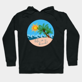 Life is a Beach! Palm Trees by the Sea | Cherie's Art Hoodie